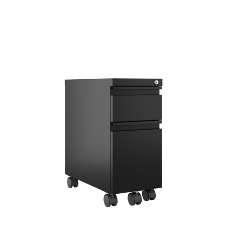 HIRSH 10" W 2 Drawer File Cabinet, Black, Legal/Letter 22650